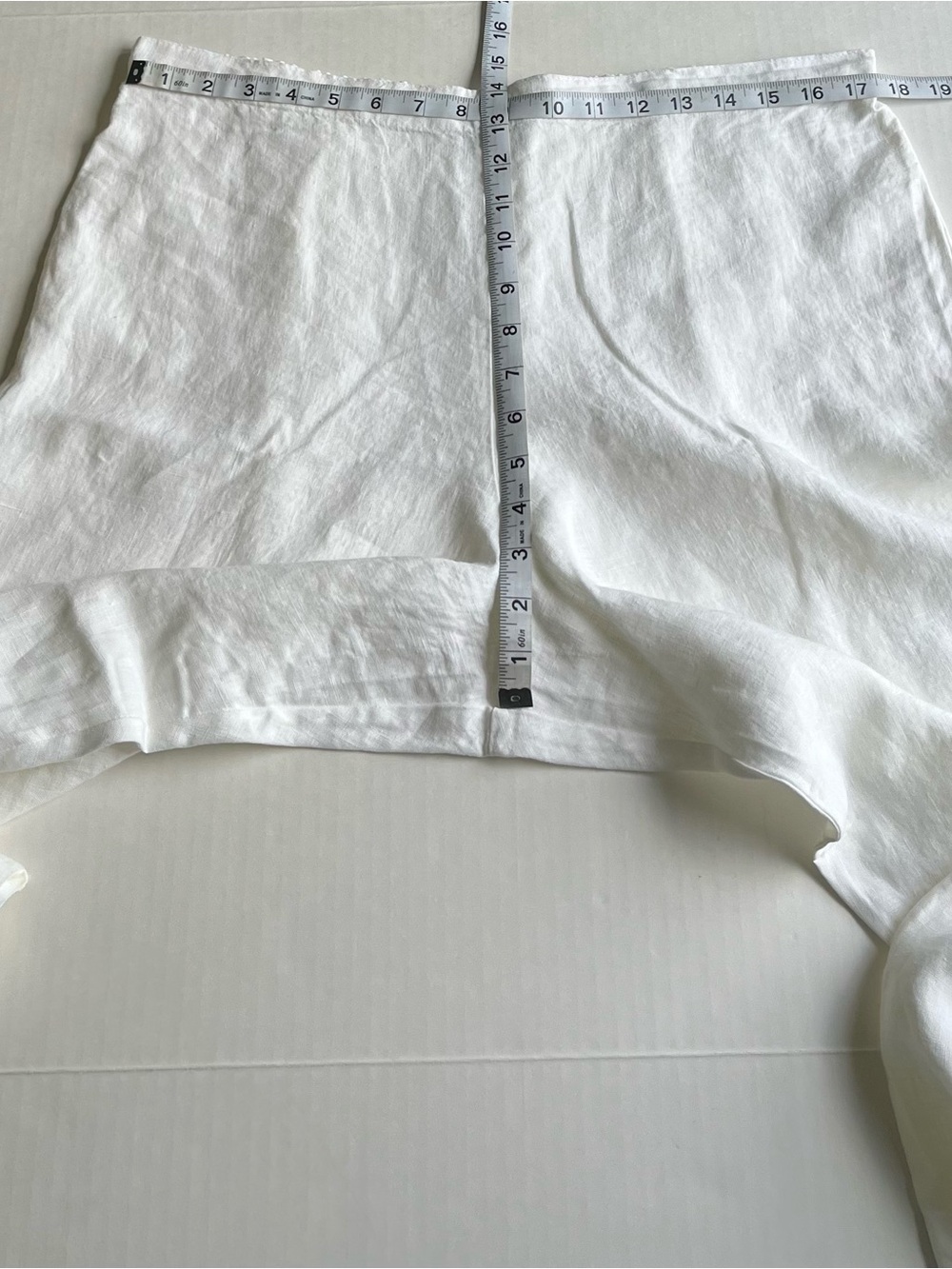 Bryn Walker Women’s White Linen Pull On Elastic Waist Casual Lagenlook Pants XL - Picture 6 of 12